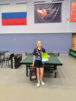 Полина Борисова стала бронзовым призером первенства СЗФО по настольному теннису